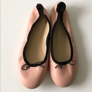 J crew ballet evie leather iced peach slipper